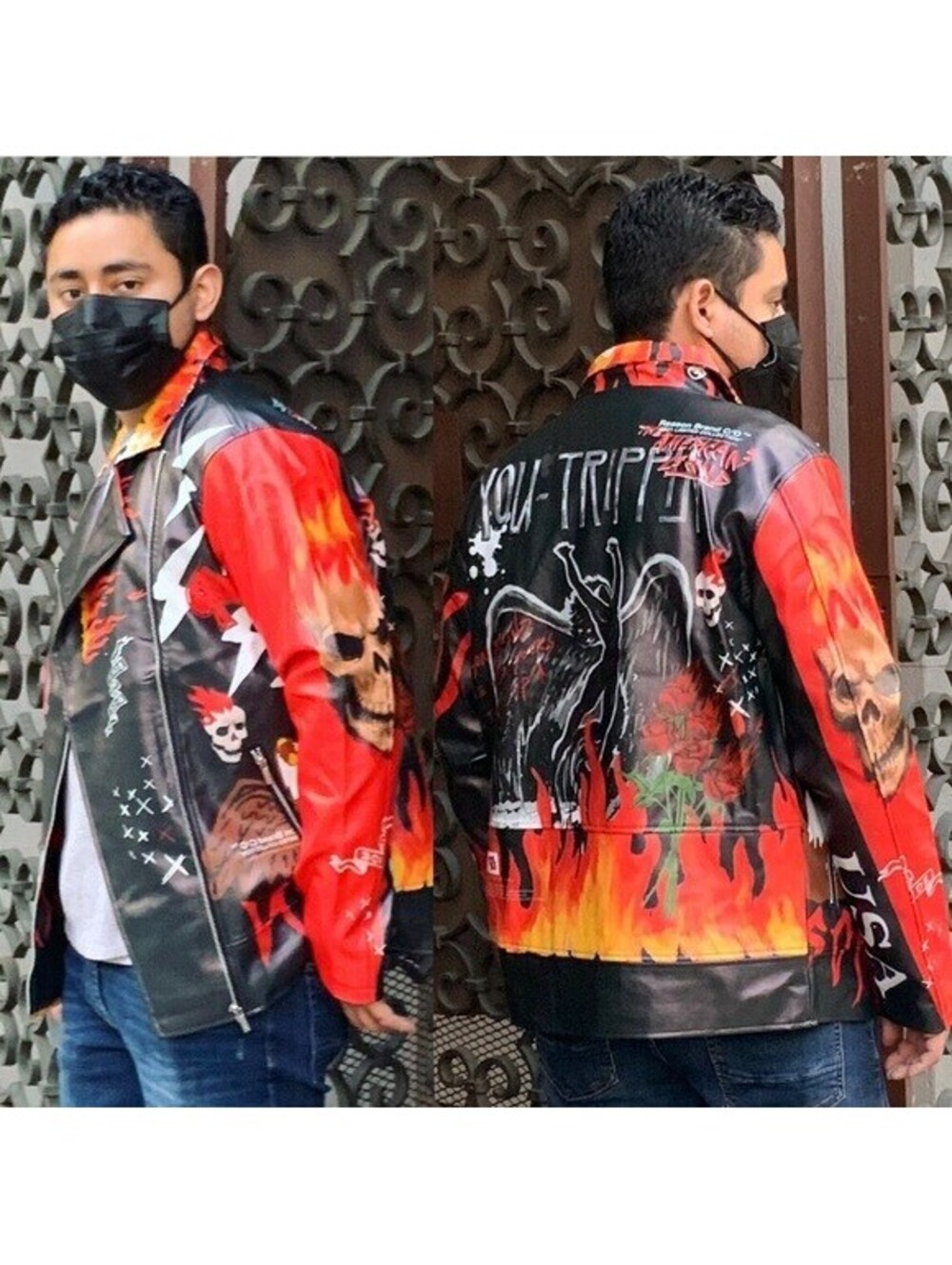 Men's Fashion Black Vegan Leather Jacket